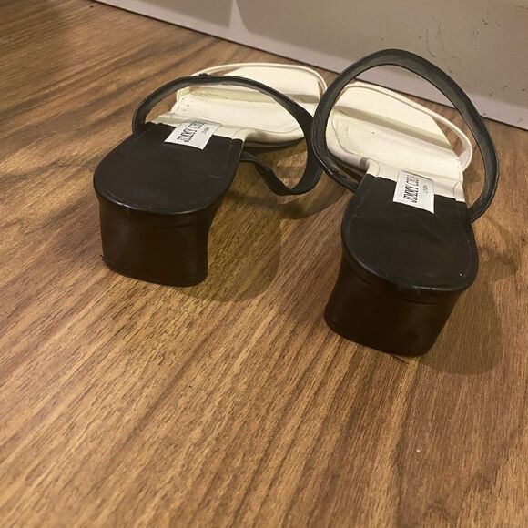 Jimmy Choo Kyda 35 Black and Latte Nappa Leather Sandals - Picture 6 of 8